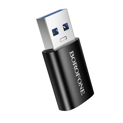 Borofone Adapter BV26B - USB to Type C - fekete - 3