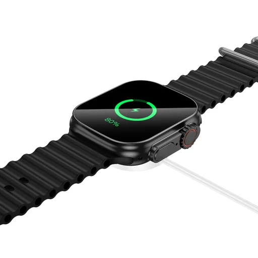 Borofone indukciós töltő BD14 Ultra okosórához fehér - 3