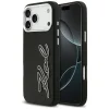 iPhone 17 Pro Max Karl Lagerfeld FW Grained Signature Logo fekete tok