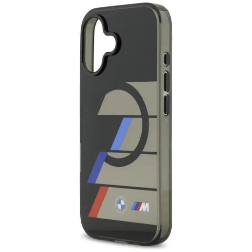 iPhone 17 BMW M IML Fém Gombok Trikolor Csíkok MagSafe Tok Fekete tok - 6