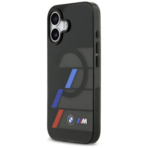iPhone 17 BMW M IML Fém Gombok Trikolor Csíkok MagSafe Tok Fekete tok - 2