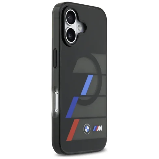 iPhone 17 BMW M IML Fém Gombok Trikolor Csíkok MagSafe Tok Fekete tok - 4