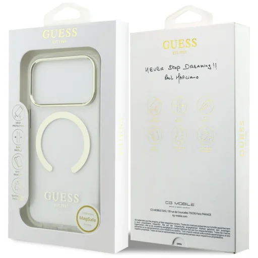 iPhone 17 Pro Guess Metal Outline MagSafe tok arany - 8