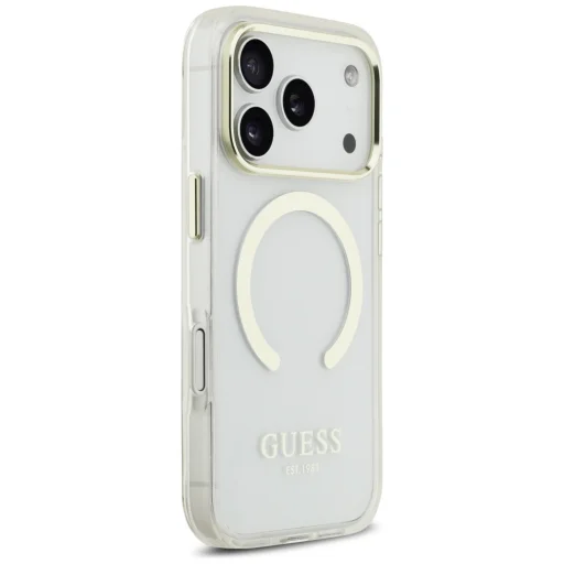 iPhone 17 Pro Guess Metal Outline MagSafe tok arany - 4
