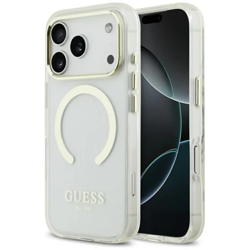 iPhone 17 Pro Guess Metal Outline MagSafe tok arany - 1