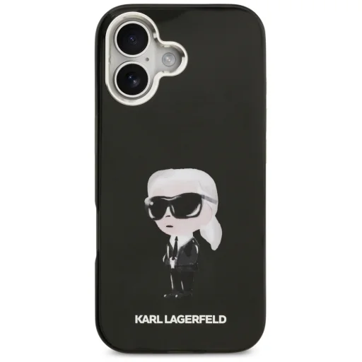 iPhone 17 Karl Lagerfeld IML Aquarelle Karl & Logo MagSafe tok fekete tok - 3