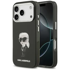 iPhone 17 Pro Karl Lagerfeld IML Aquarelle Karl & Logo MagSafe fekete tok