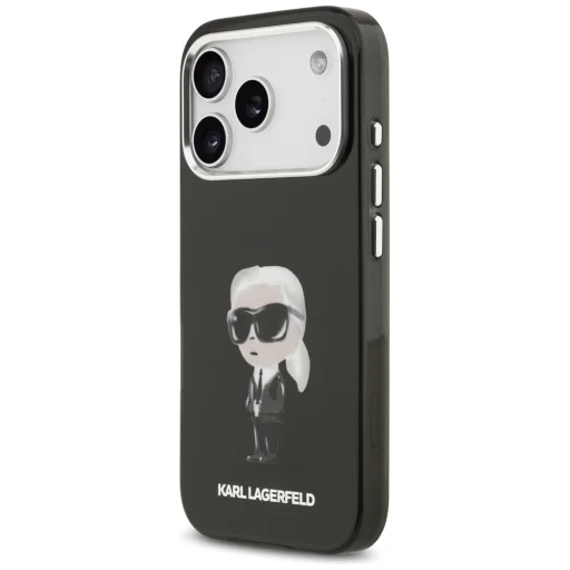 iPhone 17 Pro Karl Lagerfeld IML Aquarelle Karl & Logo MagSafe fekete tok - 2