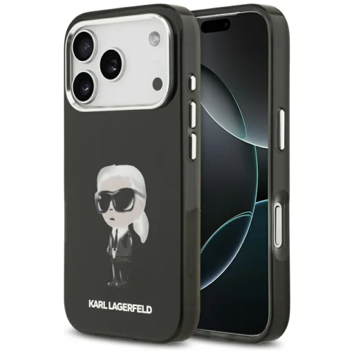 iPhone 17 Pro Karl Lagerfeld IML Aquarelle Karl & Logo MagSafe fekete tok - 1