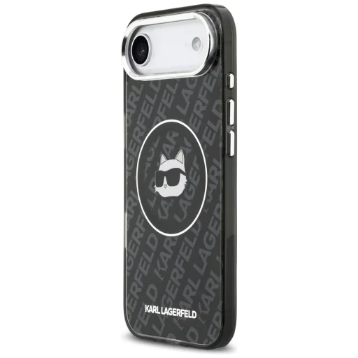 iPhone 17 Air Karl Lagerfeld IML Choupette Head Logo MagSafe tok Fekete - 2
