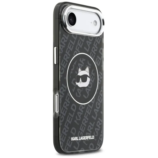 iPhone 17 Air Karl Lagerfeld IML Choupette Head Logo MagSafe tok Fekete - 4