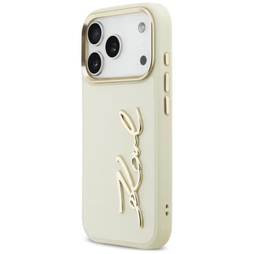 iPhone 17 Pro Karl Lagerfeld Karl Script Logo bézs tok - 2