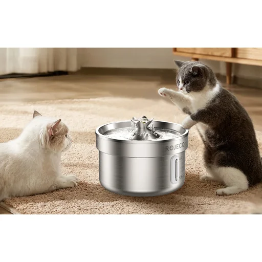 ROJECO Rozsdamentes Acél Kisállat Szökőkút 2l - 7