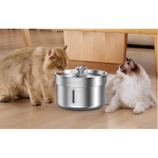 ROJECO Rozsdamentes Acél Kisállat Szökőkút 2l - 2