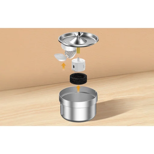 ROJECO Rozsdamentes Acél Kisállat Szökőkút 2l - 5