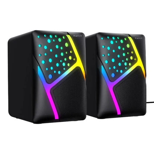Computer Speaker Havit SK763 USB 2.0, RGB világítás - Fekete - 3