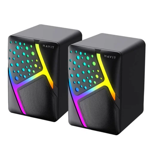 Computer Speaker Havit SK763 USB 2.0, RGB világítás - Fekete - 1