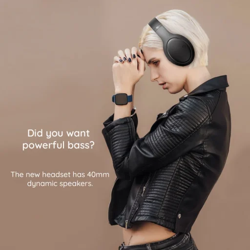 Wireless Fejhallgató Havit H633BT - Bluetooth 5.1, 350mAh, Multipoint, HD Sztereó Hangzás - Fekete - 6