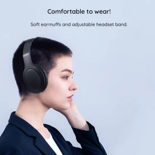 Wireless Fejhallgató Havit H633BT - Bluetooth 5.1, 350mAh, Multipoint, HD Sztereó Hangzás - Fekete - 7