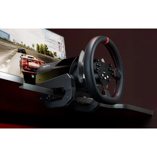 Gaming Set PXN-V10 Pro – Versenykormány + Pedálok + Rögzítő Bilincsek (PC / PS4 / Xbox One / Xbox Series X|S) - 11