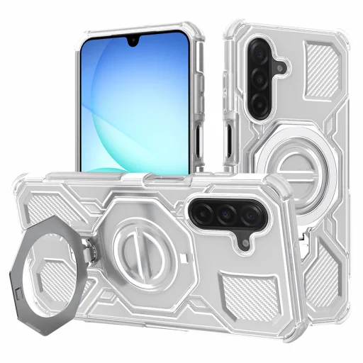 Samsung Galaxy A17 5G / A17 4G Techsuit - Carbon Shield PRO - Fehér Átlátszó tok - 1