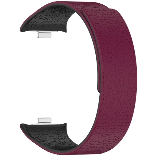 Xiaomi Smart Band 9 Pro / 8 Pro / Redmi Watch 4 / Watch 5 Vörösbor / Fekete Techsuit Watchband (W016) - 3