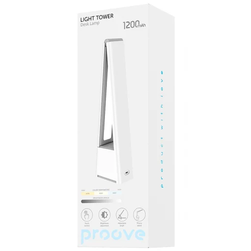 Proove Asztali Lámpa Fénytorony LED 1200mAh 5W fehér - 5