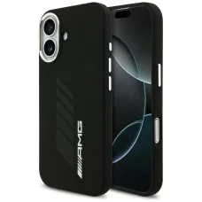 iPhone 17 AMG Szilikon Oversize Rombusz MagSafe tok Fekete