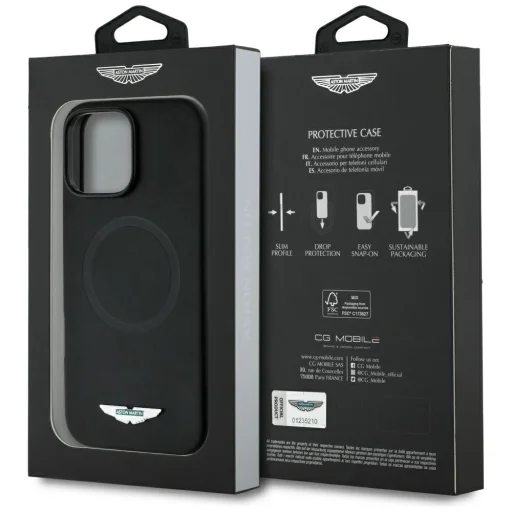 iPhone 16 Pro Aston Martin HC FW Logo MagSafe fekete tok - 8