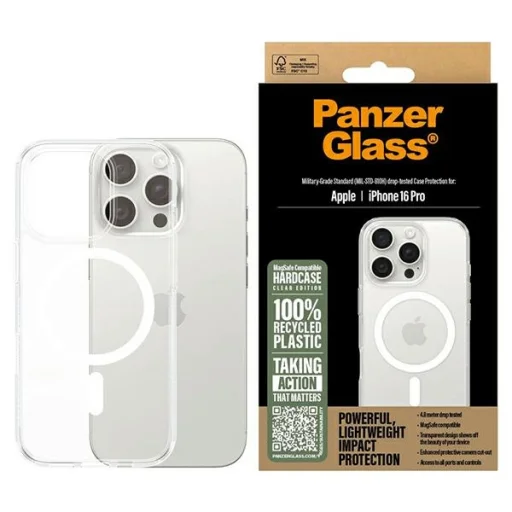 iPhone 16 Pro PanzerGlass HardCase tok 6.3" fehér MagSafe 1292 - 1