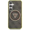 Samsung Galaxy S25 Guess 4G Glitter Triangle Buttons MagSafe barna tok thumbnail
