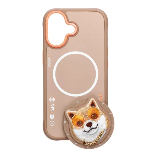 iPhone 17 Nimmy Glasses Hűvös Kutyus MagSafe tok bézs - 4
