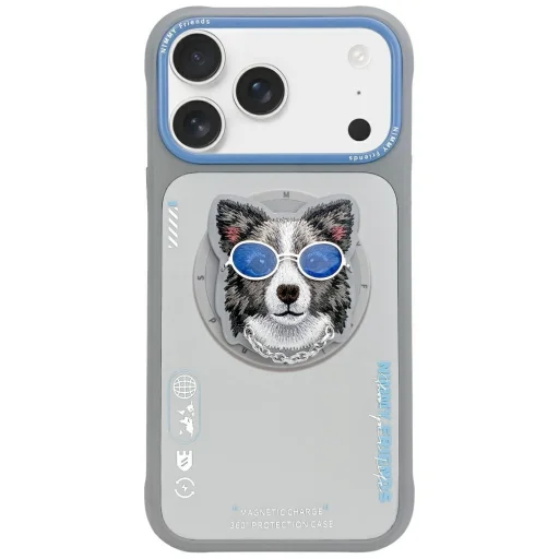 iPhone 17 Pro Max Nimmy Glasses Cool Dog MagSafe szürke tok - 1