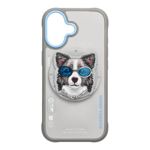 iPhone 17 Nimmy Glasses Cool Dog MagSafe szürke tok - 1