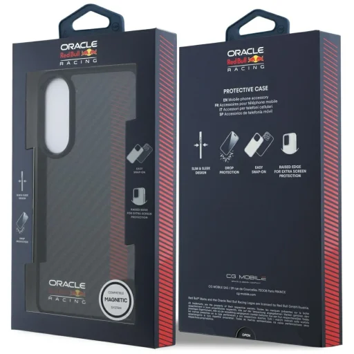 Samsung Galaxy S25 Edge Red Bull Valódi Karbon Szálas Powerbar MagSafe tok fekete - 8
