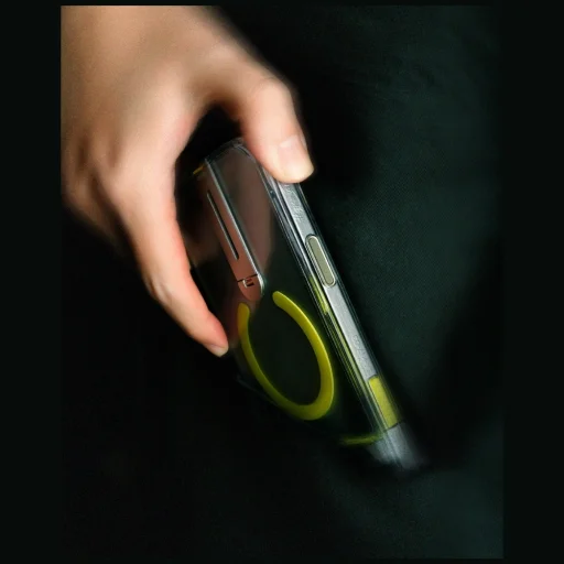 iPhone 16 Pro Max Skinarma Helix mágneses töltésű, 360 fokban forgatható állványos fekete tok - 7