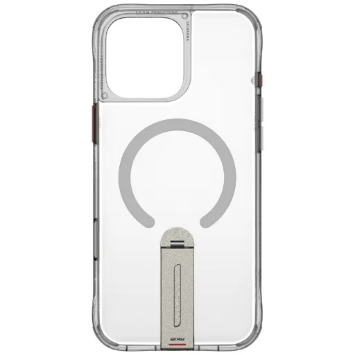 iPhone 16 Pro Max Skinarma Helix mágneses töltésű 360 fokban forgatható állvány tok titán - 4