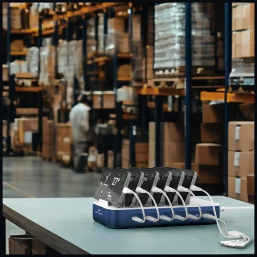 4smarts Team 100W töltőállomás kábelkészlettel sötétkék - 7