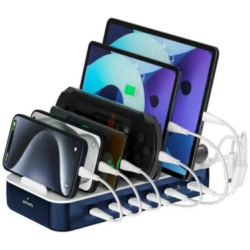 4smarts Team 100W töltőállomás kábelkészlettel sötétkék - 1