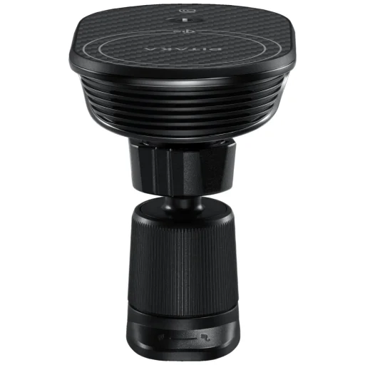 MagSafe fekete szürke iPhone és Android telefontartó vezetéknélküli töltővel PITAKA MagEZ Pro 2 Qi2 15W NFC - 4