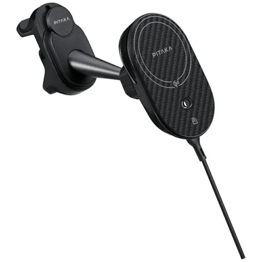 Tesla Model 3/Y PITAKA MagEZ Pro 2 Qi2 vezeték nélküli töltős autós telefontartó fekete szürke - 5