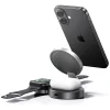 USAMS Összecsukható 3 az 1-ben 15W induktív töltő telefonhoz/Apple Watch-hoz/fülhallgatókhoz CD234 fehér thumbnail