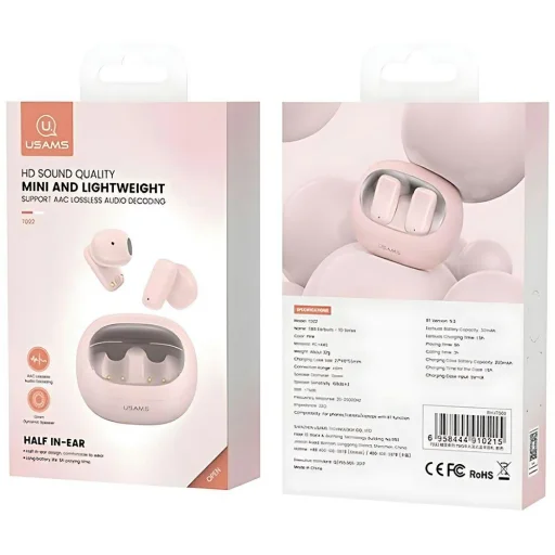 USAMS Bluetooth 5.3 TWSTD Sorozat Vezeték nélküli Fülhallgató Fehér BHUTD01 (TD22) - 9