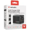 Verbatim GaN töltő 65W 2xUSB-C/USB-A + EU/UK/USA adapter fekete 32217 thumbnail