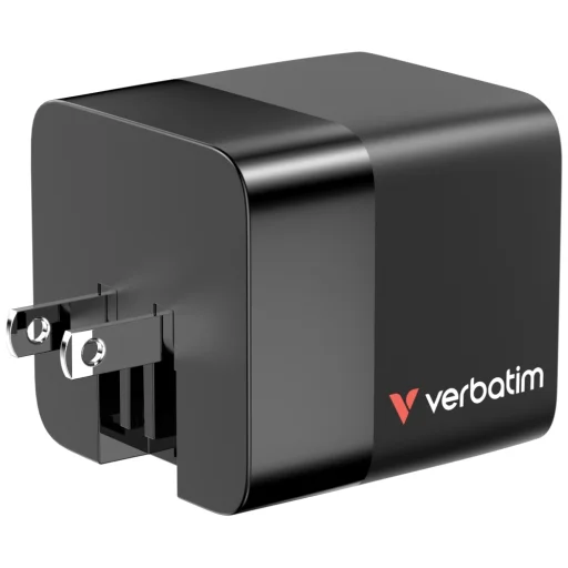 Verbatim GaN töltő 65W 2xUSB-C/USB-A + EU/UK/USA adapter fekete 32217 - 6