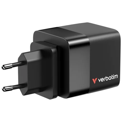 Verbatim GaN töltő 65W 2xUSB-C/USB-A + EU/UK/USA adapter fekete 32217 - 3