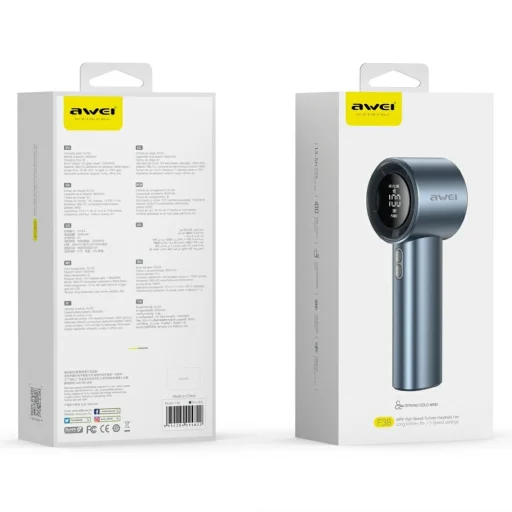 AWEI F38 MINI Kézi Ventilátor Kék - 8