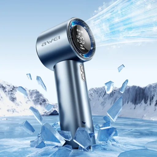 AWEI F38 MINI Kézi Ventilátor Kék - 4