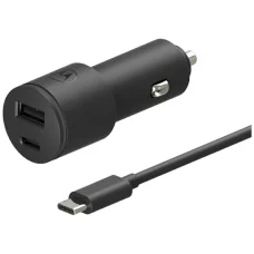 Motorola TurboPower 45W Dual USB-A/USB-C autós töltő 1m USB-C kábellel fekete