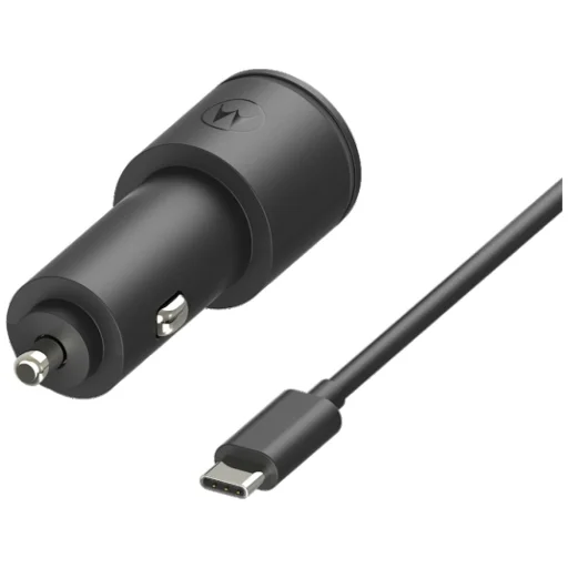 Motorola TurboPower 45W Dual USB-A/USB-C autós töltő 1m USB-C kábellel fekete - 3